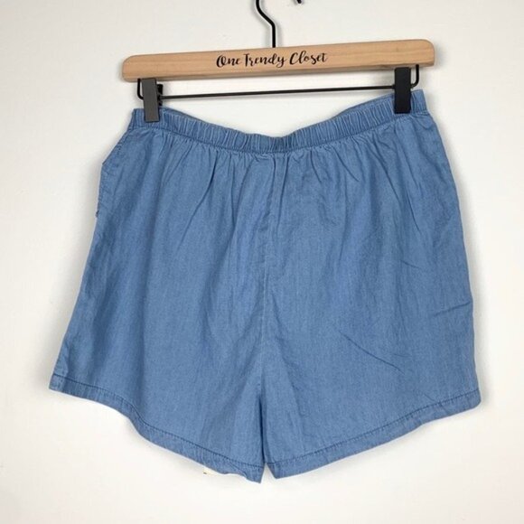 #3 Mimi Chica | Blue Tie Front Shorts Size Small - Picture 3 of 5